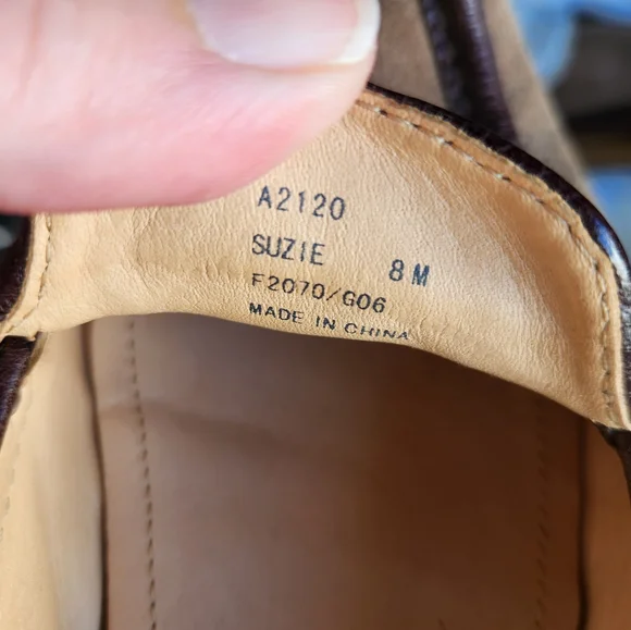 Coach Brown Leather Loafers with Gold Buckle - Picture 2 of 3